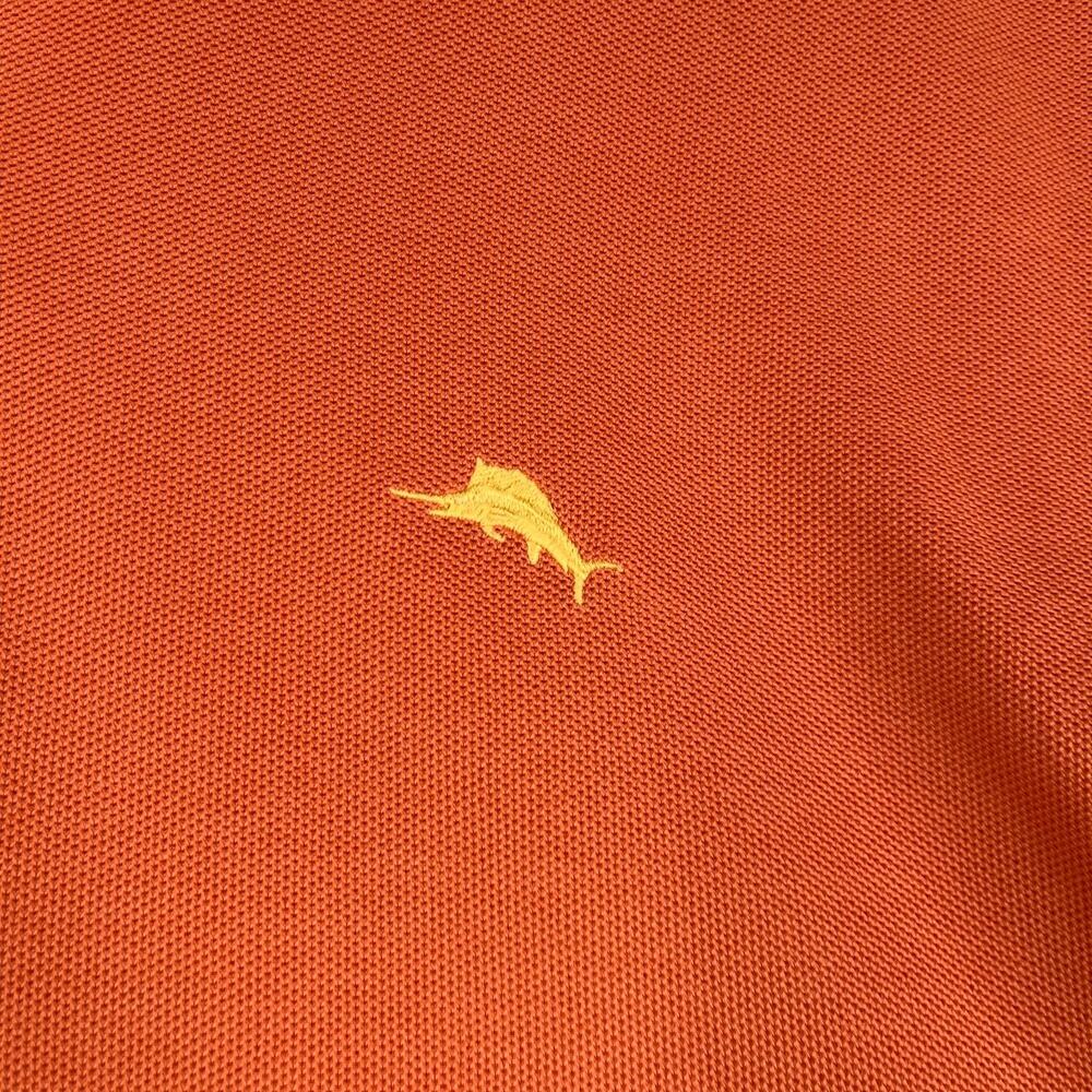 Tommy Bahama Supima Polo Shirt Coral Orange Beach Casual Mens Large - Picture 4 of 11